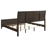 Carlton Wood Eastern King Panel Bed Cappuccino | Brown | Cappuccino | 202091KE