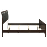 Carlton Wood Eastern King Panel Bed Cappuccino | Brown | Cappuccino | 202091KE
