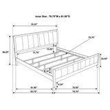 Carlton Wood Eastern King Panel Bed Cappuccino | Brown | Cappuccino | 202091KE