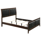 Carlton Wood Queen Panel Bed Cappuccino | Black | Cappuccino | 202091Q