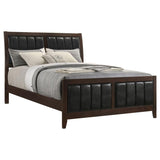 Carlton Wood Queen Panel Bed Cappuccino | Black | Cappuccino | 202091Q