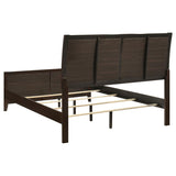 Carlton Wood Queen Panel Bed Cappuccino | Black | Cappuccino | 202091Q