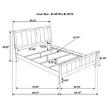 Carlton Wood Queen Panel Bed Cappuccino | Black | Cappuccino | 202091Q