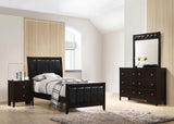 Carlton 4-piece Twin Bedroom Set Cappuccino | Gallery | 202091T-S4 202091F-S4 202091Q-S4 202091KE-S4 202091KW-S4 202091T-S5 202091F-S5 202091Q-S5 202091KE-S5 202091KW-S5