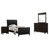 Carlton 4-piece Twin Bedroom Set Cappuccino | Gallery | 202091T-S4 202091F-S4 202091Q-S4 202091KE-S4 202091KW-S4 202091T-S5 202091F-S5 202091Q-S5 202091KE-S5 202091KW-S5