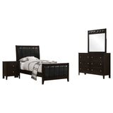 Carlton 4-piece Twin Bedroom Set Cappuccino | Gallery | 202091T-S4 202091F-S4 202091Q-S4 202091KE-S4 202091KW-S4 202091T-S5 202091F-S5 202091Q-S5 202091KE-S5 202091KW-S5