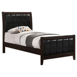 Carlton Wood Twin Panel Bed Cappuccino | Twin | Brown | Cappuccino | 202091T