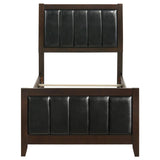 Carlton Wood Twin Panel Bed Cappuccino | Twin | Brown | Cappuccino | 202091T