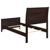 Carlton Wood Twin Panel Bed Cappuccino | Twin | Brown | Cappuccino | 202091T