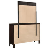 Carlton 6-drawer Dresser with Mirror Cappuccino | Brown | Cappuccino | 202093M