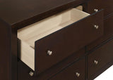 Carlton 6-drawer Dresser with Mirror Cappuccino | Brown | Cappuccino | 202093M