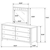 Carlton 6-drawer Dresser with Mirror Cappuccino | Brown | Cappuccino | 202093M