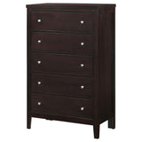 Carlton 5-drawer Bedroom Chest Cappuccino | Brown | Cappuccino | 202095