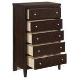 Carlton 5-drawer Bedroom Chest Cappuccino | Brown | Cappuccino | 202095