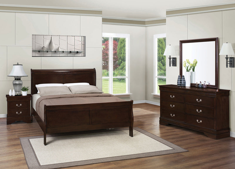 Louis Philippe 4-piece Twin Bedroom Set Cappuccino