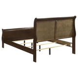 Louis Philippe Wood Full Sleigh Bed Cappuccino | Brown | Cappuccino | 202411F