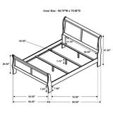 Louis Philippe Wood Full Sleigh Bed Cappuccino | Brown | Cappuccino | 202411F