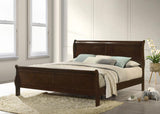 Louis Philippe Wood Eastern King Sleigh Bed Cappuccino | Brown | Cappuccino | 202411KE