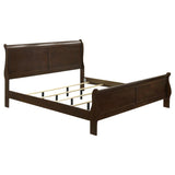 Louis Philippe Wood Eastern King Sleigh Bed Cappuccino | Brown | Cappuccino | 202411KE