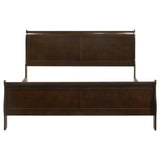 Louis Philippe Wood Eastern King Sleigh Bed Cappuccino | Brown | Cappuccino | 202411KE