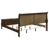 Louis Philippe Wood Eastern King Sleigh Bed Cappuccino | Brown | Cappuccino | 202411KE