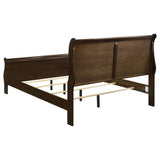 Louis Philippe Wood Queen Sleigh Bed Cappuccino | Brown | Cappuccino | 202411Q