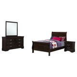 Louis Philippe 4-piece Twin Bedroom Set Cappuccino | Gallery | 202411T-S4 202411F-S4 202411Q-S4 202411KE-S4 202411T-S5 202411F-S5 202411Q-S5 202411KE-S5