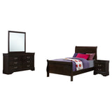 Louis Philippe 4-piece Twin Bedroom Set Cappuccino | Gallery | 202411T-S4 202411F-S4 202411Q-S4 202411KE-S4 202411T-S5 202411F-S5 202411Q-S5 202411KE-S5