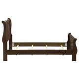 Louis Philippe Wood Twin Sleigh Bed Cappuccino | Twin | Brown | Cappuccino | 202411T