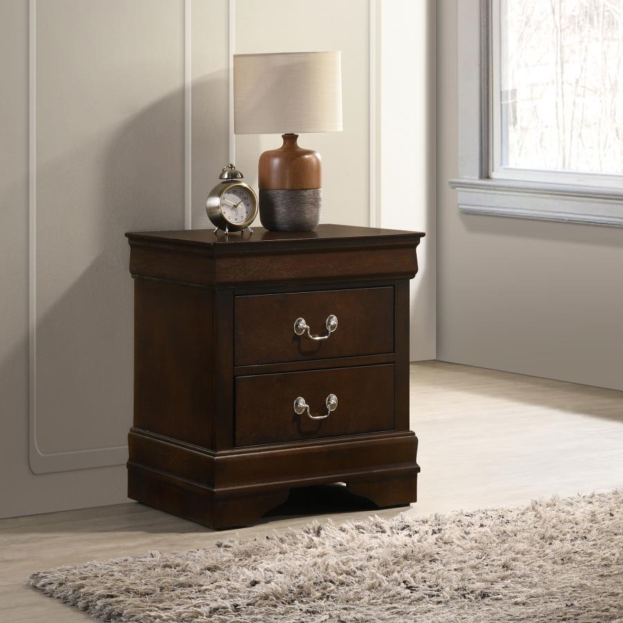 Louis Philippe 2-drawer Nightstand Cappuccino | Brown | Cappuccino | 202412