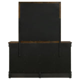 Louis Philippe 6-drawer Dresser with Mirror Cappuccino | Brown | Cappuccino | 202413M