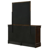 Louis Philippe 6-drawer Dresser with Mirror Cappuccino | Brown | Cappuccino | 202413M