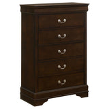 Louis Philippe 5-drawer Bedroom Chest Cappuccino | Brown | Cappuccino | 202415