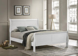 Louis Philippe 47-inch Full Sleigh Panel Bed White | White | 202441F