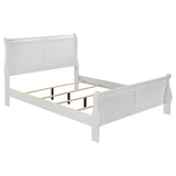 Louis Philippe 47-inch Full Sleigh Panel Bed White | White | 202441F
