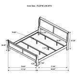Louis Philippe 47-inch Eastern King Sleigh Panel Bed White | White | 202441KE