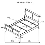 Louis Philippe 47-inch Queen Sleigh Panel Bed White | White | 202441Q