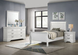 Louis Philippe 4-piece Twin Bedroom Set White | Twin / 4-piece | 202441T-S4