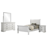 Louis Philippe 4-piece Twin Bedroom Set White | Gallery | 202441T-S4 202441F-S4 202441Q-S4 202441KE-S4 202441T-S5 202441F-S5 202441Q-S5 202441KE-S5
