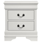 Louis Philippe 2-drawer Nightstand Bedside Table White | White | 202442
