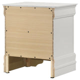 Louis Philippe 2-drawer Nightstand Bedside Table White | White | 202442