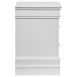 Louis Philippe 2-drawer Nightstand Bedside Table White | White | 202442