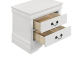 Louis Philippe 2-drawer Nightstand Bedside Table White | White | 202442