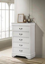Louis Philippe 5-drawer Bedroom Chest White | White | 202445