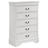 Louis Philippe 5-drawer Bedroom Chest White | White | 202445