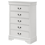 Louis Philippe 5-drawer Bedroom Chest White | White | 202445