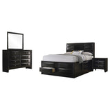 Briana 4-piece Eastern King Bedroom Set Black | Black | 202701KE-S4