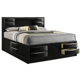 Briana Wood California King Storage Bookcase Bed Black | Black | 202701KW