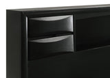 Briana Wood California King Storage Bookcase Bed Black | Black | 202701KW