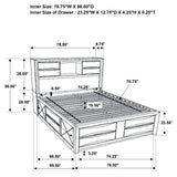 Briana Wood California King Storage Bookcase Bed Black | Black | 202701KW